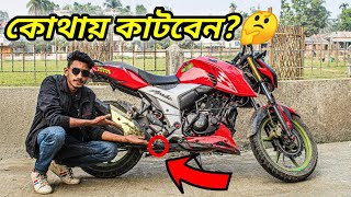 Exhaust modification on RTR 160 4V  Bike Lover Bachelor [upl. by Aelahc]