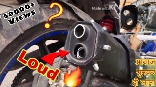 Exhaust Modification  TVS Apache RTR 160 4v  How To Modify Stock Exhaust  TheJH05Rider [upl. by Secor]