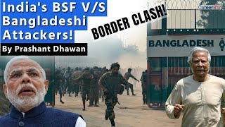 Sudden Clash at India Bangladesh Border  Indias BSF vs Bangladeshi Attackers [upl. by Fraser]