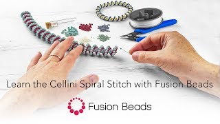 Learn the Cellini Spiral Stitch  Fusion Beads [upl. by Doraj]