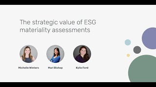 The strategic value of ESG materiality assessments [upl. by Jon]