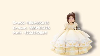 Bloxburg Princess Outfit Codes [upl. by Alrahc]