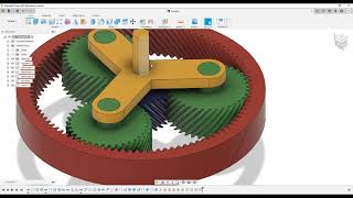 Planetary Gear Epicyclic gearing  Fusion 360 [upl. by Auberta]