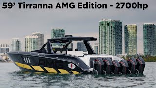 Cigarette AMG Tirranna 59 Racing Boat  2700HP  VIDEO [upl. by Adroj]