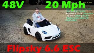 Super Sport XL 24V Ride on car STAGE 1 at 48V 20 Mph 32 kmh [upl. by Yensehc]