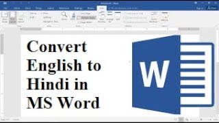 Convert English to Hindi in MS Word [upl. by Kyd]