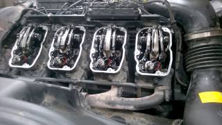 Scania R500  First Start With New CamshaftNo Rocker Covers [upl. by Eyeleen122]