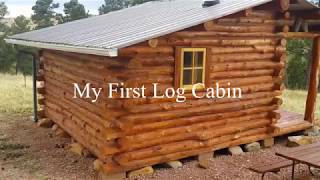 My First Log Cabin  A Simple design you can build [upl. by Aivata]