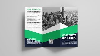 A4 Tri Fold Brochure Design  Photoshop Tutorial [upl. by Sirahc993]