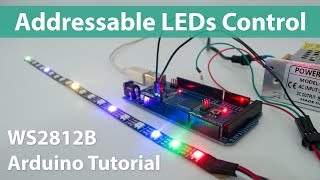 How To Control WS2812B Individually Addressable LEDs using Arduino [upl. by Nylirehc]