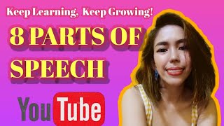 8 PARTS OF SPEECH WITH EXAMPLES  LEARN ENGLISH LESSON [upl. by Yhtorod]