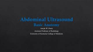 Abdominal US  Basic Anatomy [upl. by Naitsihc]