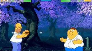 Mugen Battle 2  Homer vs peter [upl. by Natek]