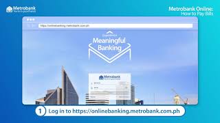 How to Pay Bills with Metrobank Online [upl. by Teraj507]