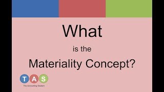 What is the Materiality Concept [upl. by Litton]