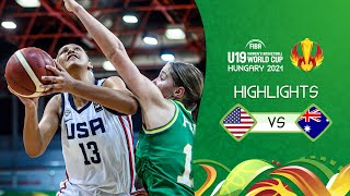 USA vs Australia  Full Highlights  Gold Medal Game  FIBA U19 Womens Basketball World Cup 2021 [upl. by Pamela]