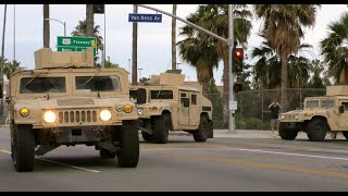 National Guard Arrives in Hollywood to Curb Mayhem  Los Angeles CA NationalGuard [upl. by Ydollem]