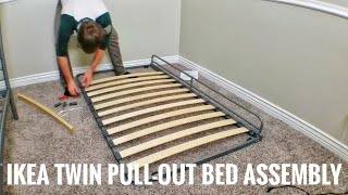 How to Assemble Ikea Svarta Twin Pullout Bed [upl. by Tiphany]