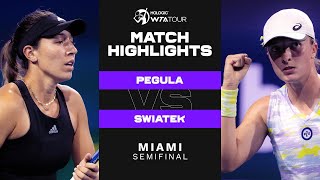 Jessica Pegula vs Iga Swiatek  2022 Miami Semifinal  WTA Match Highlights [upl. by Lindy]