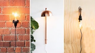 Super Easy DIY Wall Sconces [upl. by Esirtal]