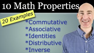 10 Math Properties to KnowCommutative Associative Identity Inverse Zero Property Distributive [upl. by Torre]