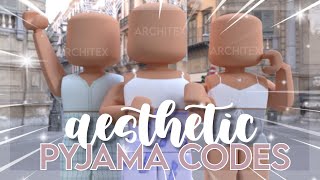 AESTHETIC PYJAMAPAJAMA OUTFIT CODES FOR BLOXBURG WITH LINKS  blox architex [upl. by Desberg461]