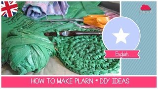 Tutorial how to recycle plastic bags making PLARN Plastic Yarn  DIY Recycling Ideas [upl. by Luapnaes672]