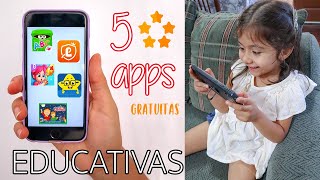 5 Aplicaciones EDUCATIVAS GRATIS para niños 📱  Apps para niños de 2 a 5 años 🧠 [upl. by Rist]