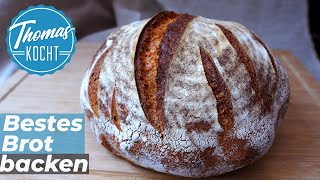 Das beste Brot mit 15 Minuten Arbeit 8 Stunden Schlaf und 50 Minuten backen [upl. by Booth]