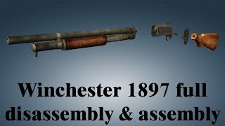 Winchester 1897 full disassembly amp assembly [upl. by Yevrah]