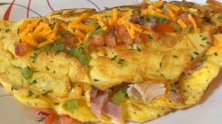 Making a LOADED OMELETTE EASY [upl. by Anazraf]