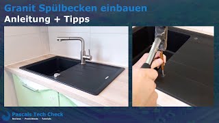 Granit Spülbecken einbauen  Anleitung  Tipps [upl. by Kcirrej194]