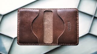 Making a Simple Leather Card Wallet [upl. by Manara]