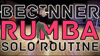 Beginner International Rumba Solo Practice Routine [upl. by Babb]