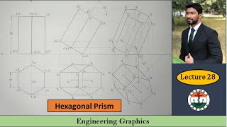 Lecture 28 Projections of Solids  Hexagonal Prism  Engineering Drawing [upl. by Mauceri]