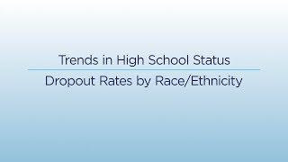 Trends in High School Status Dropout Rates by RaceEthnicity [upl. by Ekenna]