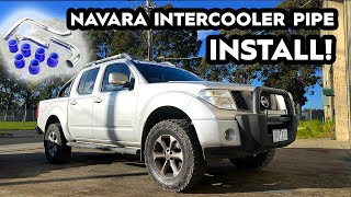 D40 Navara Intercooler Hard Pipe Install  YD25 [upl. by Aiciled]