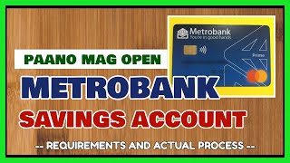 Metrobank Savings ATM Account How to Open and the Requirements [upl. by Stewardson]