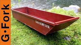 One Sheet Plywood Boat  GardenFork [upl. by Ahsinrats67]