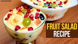 Fruit Salad Recipe  How To Make Fresh Fruit Salad with Creamy Custard  Summer Special Recipes [upl. by Aspa]