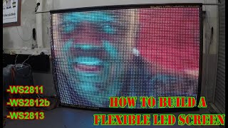 make a flexible LED Display  Addressable Strip Light Screen  WS2813 elektricjunkys [upl. by Llednahs]