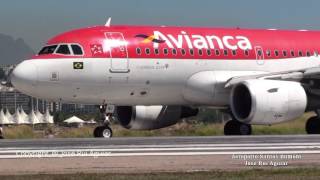 Aviões Pousando e Decolando no Aeroporto Santos Dumont TAM GOL AZUL AVIANCA [upl. by Auberta744]