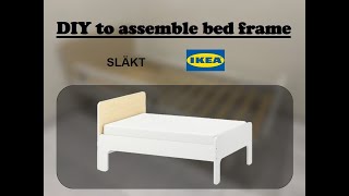 Timelapse  DIY to assemble bed frame SLAKT from IKEA [upl. by Anitnatsnok]