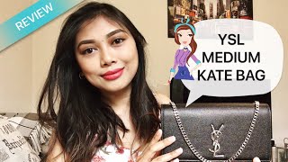 YSL  Saint Laurent Medium Kate Bag Review  Haguia H [upl. by Nesta]