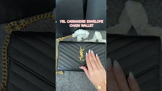 YSL CASSANDRE ENVELOPE CHAIN WALLET UNBOXING [upl. by Ecam]