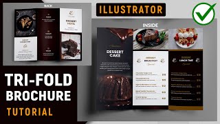 ✅ How to Create a Trifold Brochure Design in Illustrator  Adobe Illustrator Tutorial [upl. by Lurie931]