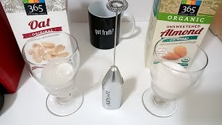 Oat Milk vs Almond Milk part 2 Frothing Test [upl. by Eniamzaj114]