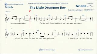 THE LITTLE DRUMMER BOY   Lyrics  Sheet music  Karaoke  Chords [upl. by Braden]