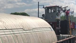 Massive Genesee Beer tanks traveling Erie Canal toward Rochester [upl. by Bonacci466]