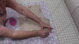 Cutting Out sewing pattern on fabric [upl. by Dante]